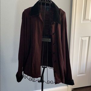 Button up sweater  wine color